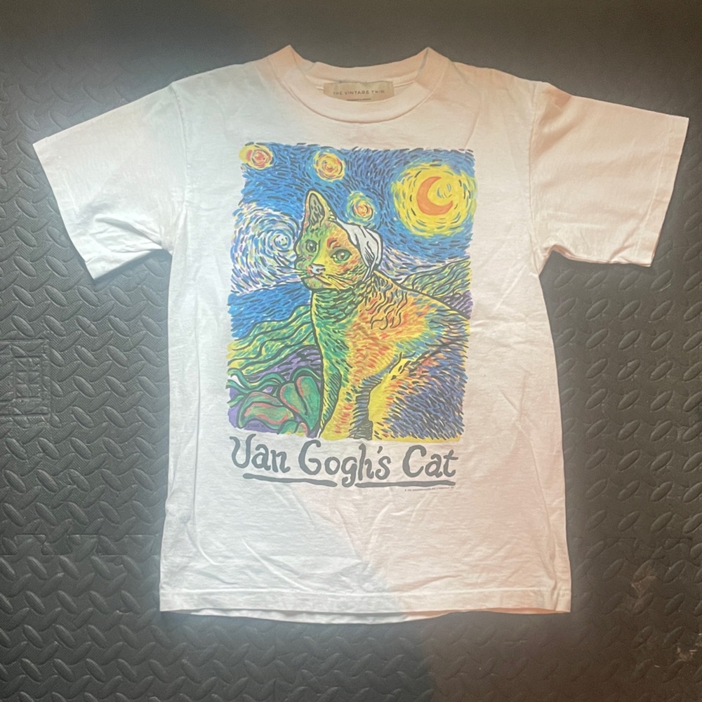 Vintage 90s Anderson Studio Van Goghs Cat Tee